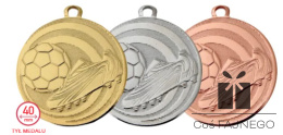 Medal odlewany CF090 złoty/srebrny/brązowy + naklejka
