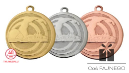 Medal odlewany CF091 złoty/ srebrny/brązowy + naklejka