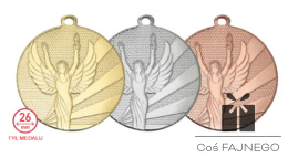 Medal odlewany CF3207 złoty/srebrny/brązowy + naklejka z tyłu