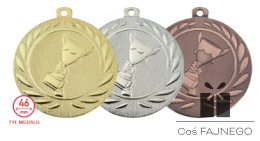 Medal odlewany CF5000 złoty/srebrny/brązowy + naklejka