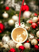 Ozdoba świąteczna Mikołaj + renifer sklejka 3mm