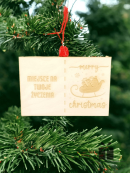 Tabliczka drewniana świąteczna - własne życzenia VI