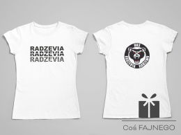 T-Shirt Radzevia napis + logo bialy