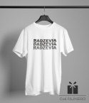 T-Shirt Radzevia napis + logo bialy