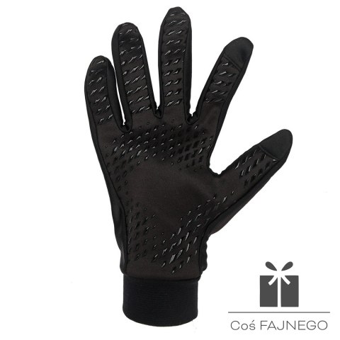 Rękawiczki piłkarskie FS czarne, Rozmiar: L/XL