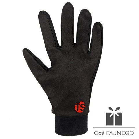 Rękawiczki piłkarskie FS czarne, Rozmiar: S/M