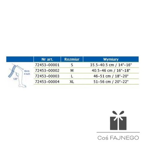 Orteza stawu kolanowego z regulowaną pelotą, Rozmiar: M