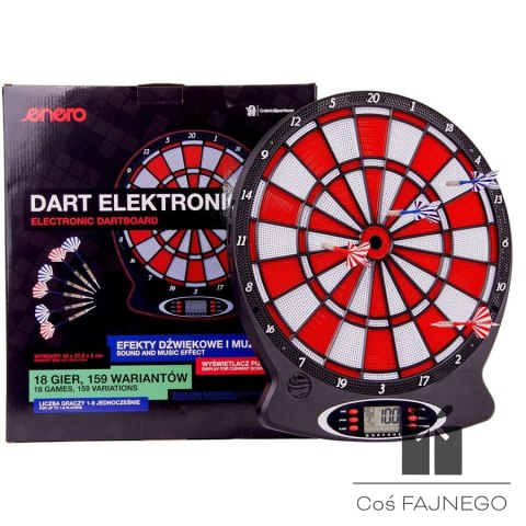 Tarcza Dart elektroniczna Enero 43 cm. czerwona, 0