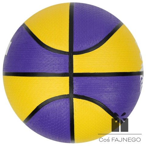 Piłka koszykowa 7 Nike L James Playground 8P żółto-fioletowa, Rozmiar: 7