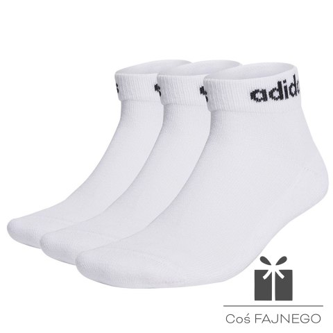 Skarpety adidas Linear Ankle Cushioned 3PP HT3457, Rozmiar: 46-48