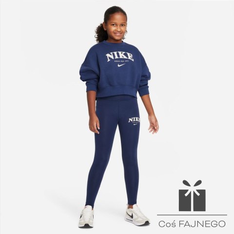 Legginsy Nike Sportswear Trend HW Lggng Prnt girls FD0889 410, Rozmiar: XL (158-170cm)