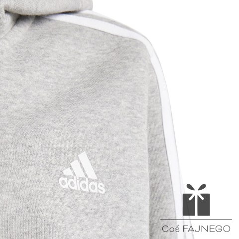 Bluza adidas 3 Stripes FL Full-Zip Hoodie IS3241, Rozmiar: 140 cm