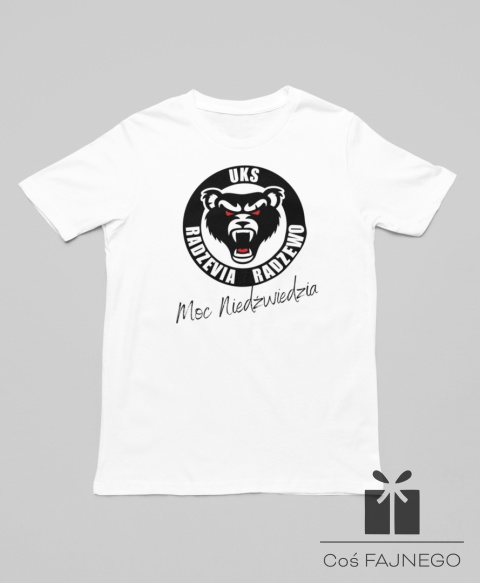 T-shirt Radzevia biały Moc Niedźwiedzia poliester