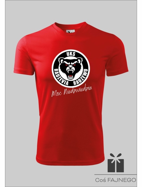 T-shirt Radzevia czerwona Moc Niedźwiedzia poliester