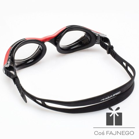 Okulary pływackie Aqua Speed Aquilo czarno-czerwone 62649-31