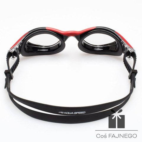 Okulary pływackie Aqua Speed Aquilo czarno-czerwone 62649-31