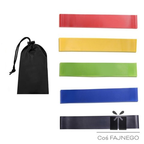 Taśma oporowa typu LOOP Set 60x5,0cm - 5 sztuki o różnym oporze