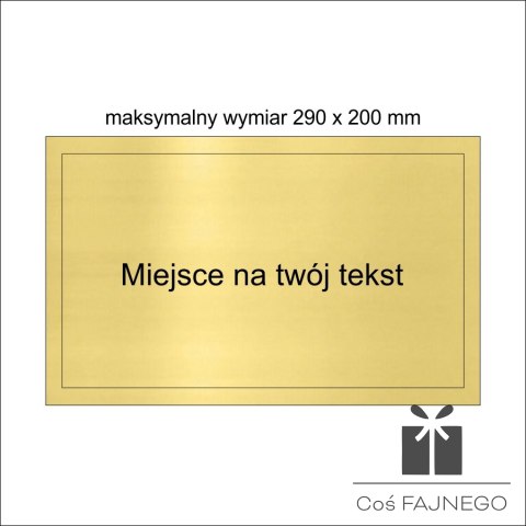 Tabliczka na podkład bardzo duża