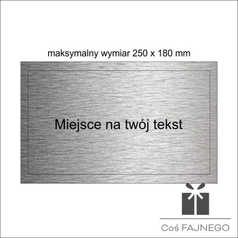 Tabliczka na podkład duża