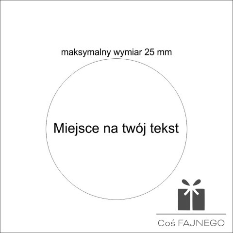 Tabliczka z grawerem - emblemat 25 mm na medal
