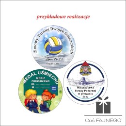 Tabliczka z grawerem - emblemat 50 mm na medal