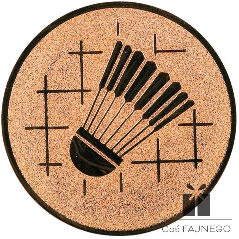 Emblemat samoprzylepny / Badminton / Brązowy / 25 mm