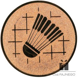 Emblemat samoprzylepny / Badminton / Brązowy / 50 mm