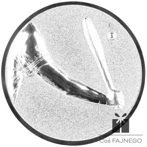 Emblemat samoprzylepny / Baseball / Srebrny / 25 mm