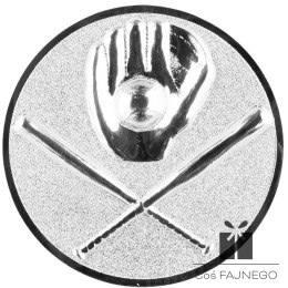 Emblemat samoprzylepny / Baseball / Srebrny / 25 mm
