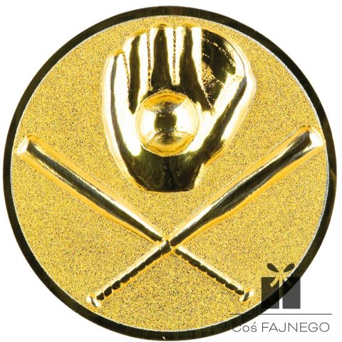 Emblemat samoprzylepny / Baseball / Złoty / 25 mm