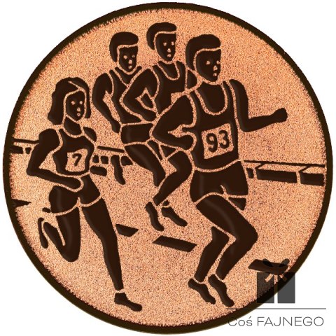 Emblemat samoprzylepny / Bieganie / Brązowy / 50 mm