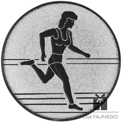 Emblemat samoprzylepny / Bieganie / Srebrny / 25 mm