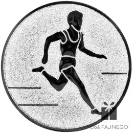 Emblemat samoprzylepny / Bieganie / Srebrny / 50 mm