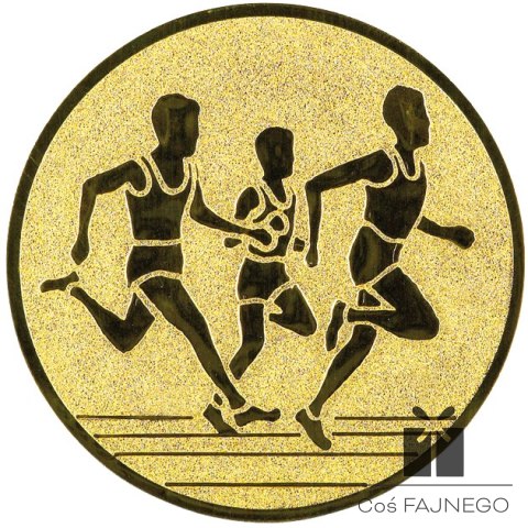 Emblemat samoprzylepny / Bieganie / Złoty / 50 mm