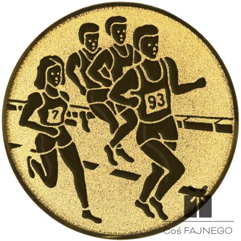 Emblemat samoprzylepny / Bieganie / Złoty / 50 mm