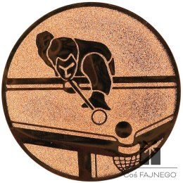 Emblemat samoprzylepny / Bilard / Brązowy / 25 mm