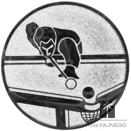 Emblemat samoprzylepny / Bilard / Srebrny / 25 mm