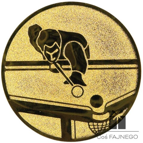Emblemat samoprzylepny / Bilard / Złoty / 25 mm