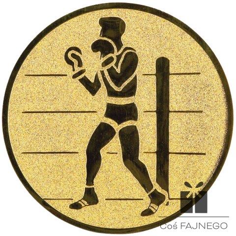 Emblemat samoprzylepny / Boks / Złoty / 25 mm