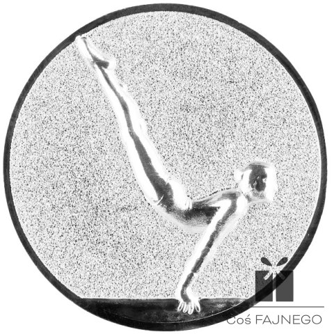 Emblemat samoprzylepny / Gimnastyka / Srebrny / 25 mm