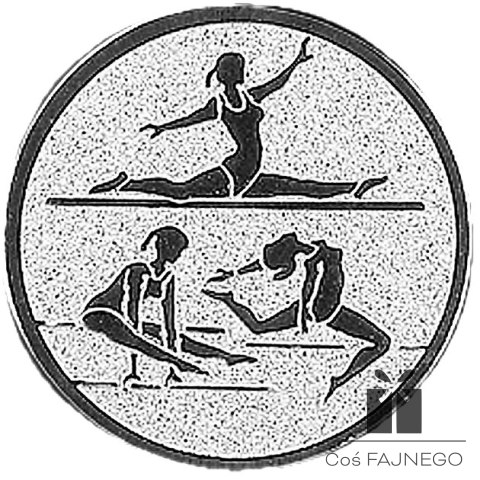 Emblemat samoprzylepny / Gimnastyka / Srebrny / 50 mm