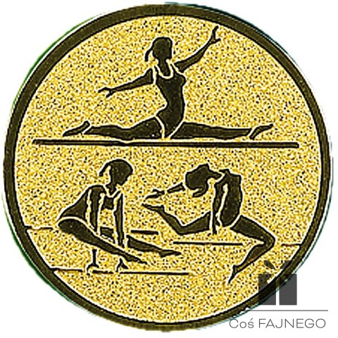 Emblemat samoprzylepny / Gimnastyka / Złoty / 50 mm