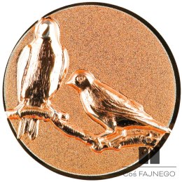 Emblemat samoprzylepny / Gołębiarstwo / Brązowy / 25 mm