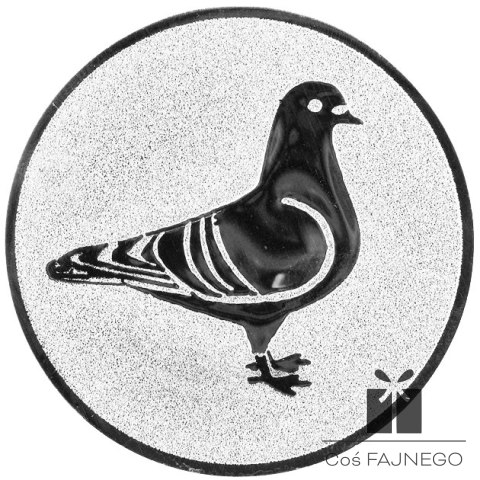 Emblemat samoprzylepny / Gołębiarstwo / Srebrny / 25 mm