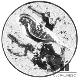 Emblemat samoprzylepny / Gołębiarstwo / Srebrny / 25 mm