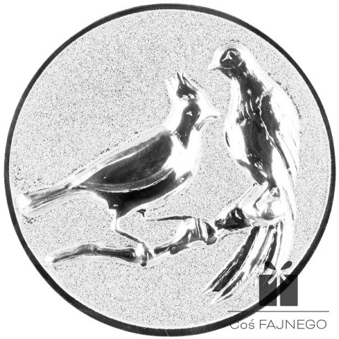 Emblemat samoprzylepny / Gołębiarstwo / Srebrny / 25 mm