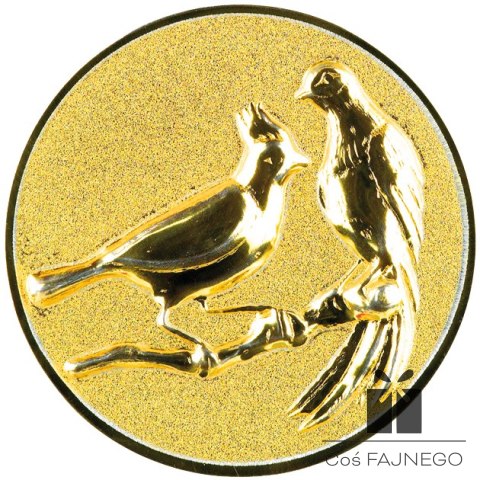 Emblemat samoprzylepny / Gołębiarstwo / Złoty / 25 mm
