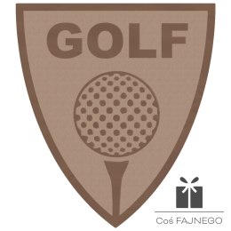 Emblemat samoprzylepny / Golf / Brązowy / 40x45 mm