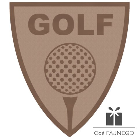 Emblemat samoprzylepny / Golf / Brązowy / 40x45 mm