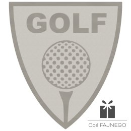 Emblemat samoprzylepny / Golf / Srebrny / 40x45 mm